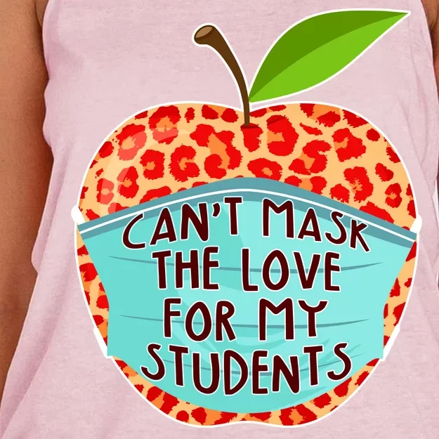 Can't Mask The Love For My Students Women's Knotted Racerback Tank