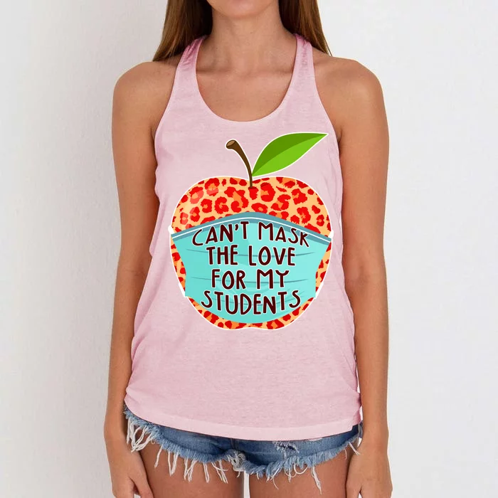 Can't Mask The Love For My Students Women's Knotted Racerback Tank