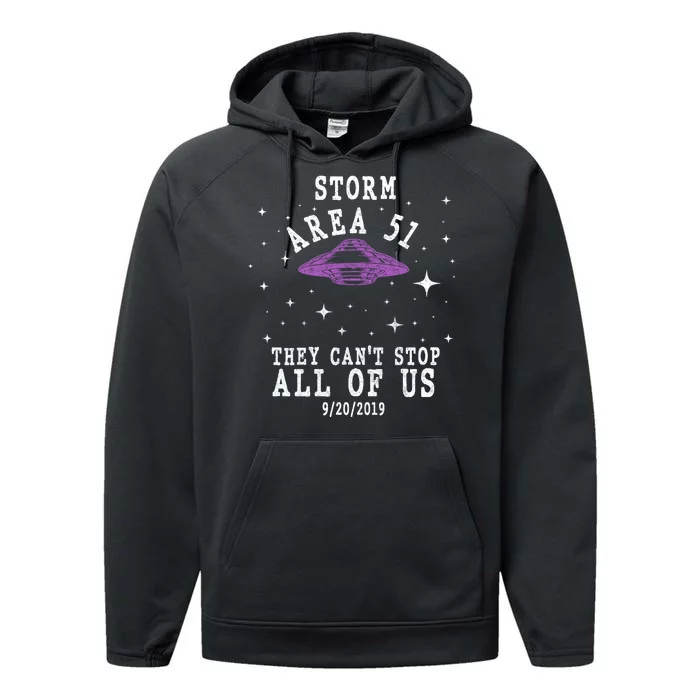 Cant Stop Us All Storm Area 51 Performance Fleece Hoodie