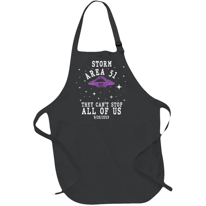 Cant Stop Us All Storm Area 51 Full-Length Apron With Pocket