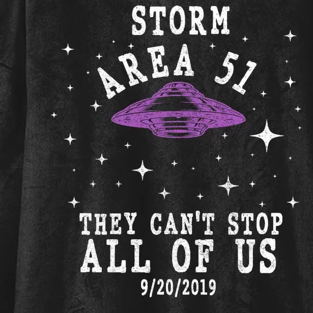 Cant Stop Us All Storm Area 51 Hooded Wearable Blanket