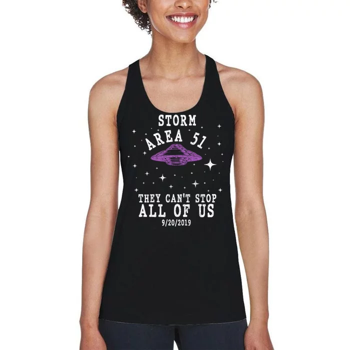 Cant Stop Us All Storm Area 51 Women's Racerback Tank