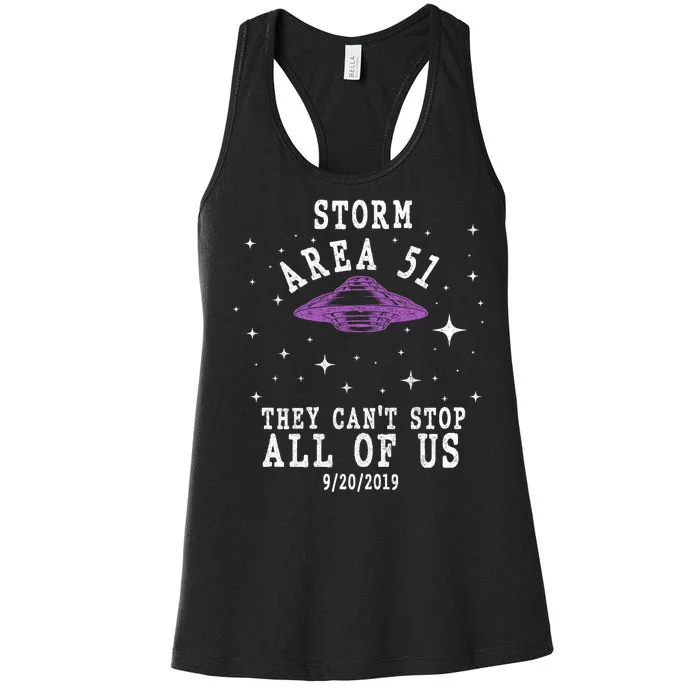 Cant Stop Us All Storm Area 51 Women's Racerback Tank