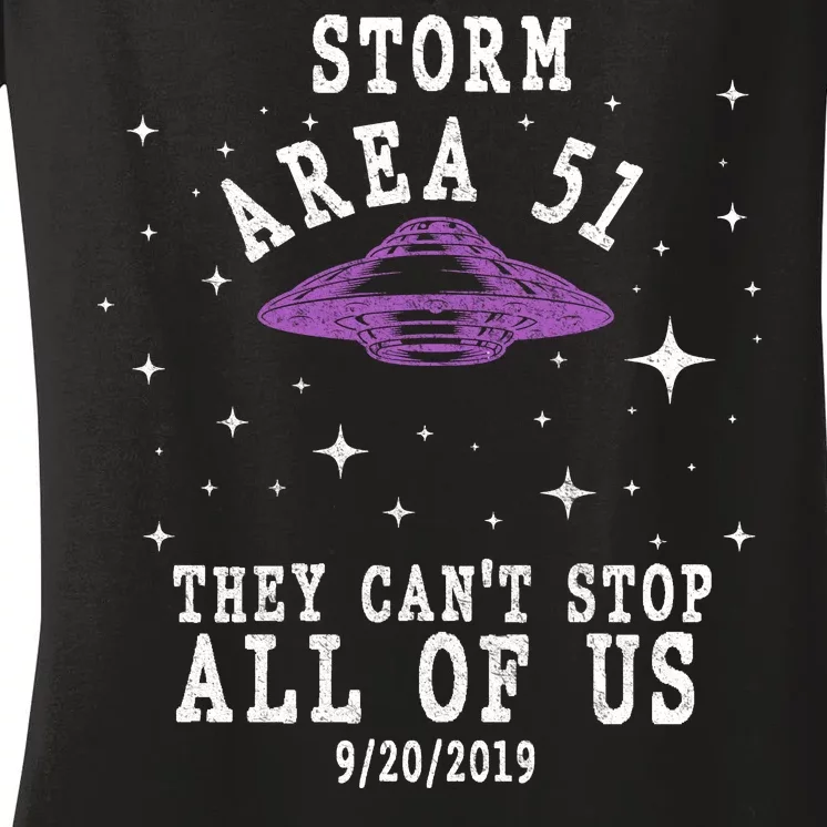 Cant Stop Us All Storm Area 51 Women's V-Neck T-Shirt