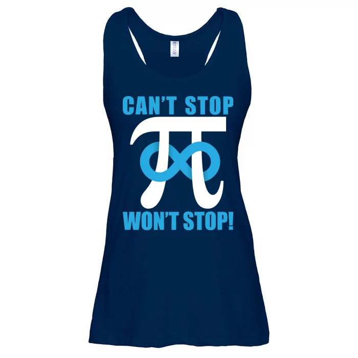 Can't Stop Won't Stop! Pi Day Infinity Math Geek Logo Ladies Essential Flowy Tank