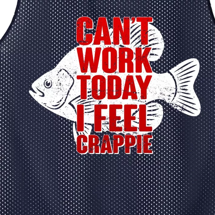 Can't Work Today I Feel Crappie Mesh Reversible Basketball Jersey Tank