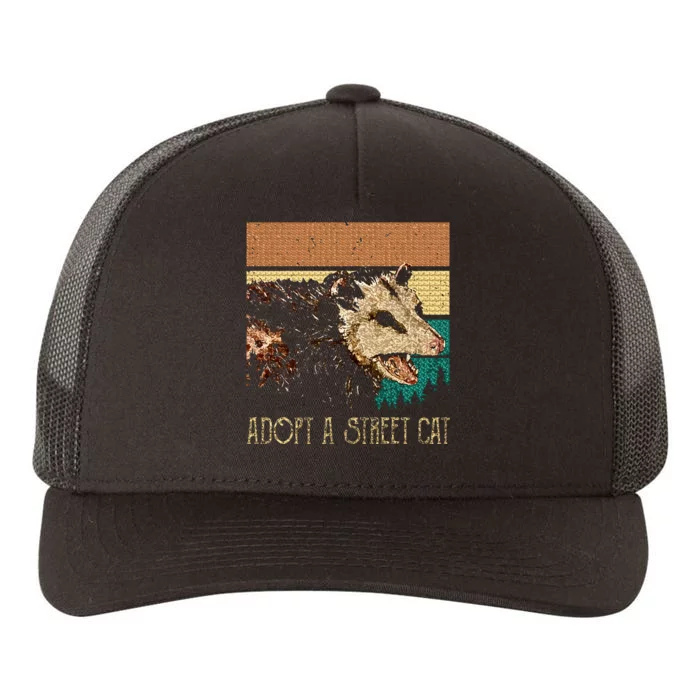 Classic Art Opossums Vaporware Adopt A S.T.R.E.E.T Cat Yupoong Adult 5-Panel Trucker Hat