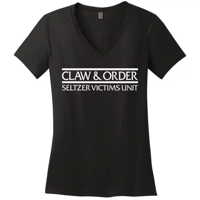 Claw And Order Seltzer Victims Uni Women's V-Neck T-Shirt