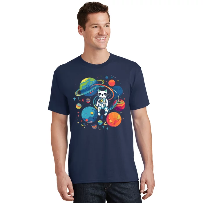 Cat Astronaut Out In The Space T-Shirt