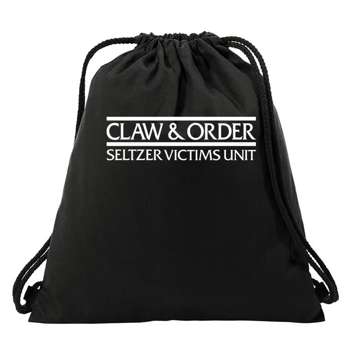 Claw And Order Seltzer Victims Unit Drawstring Bag