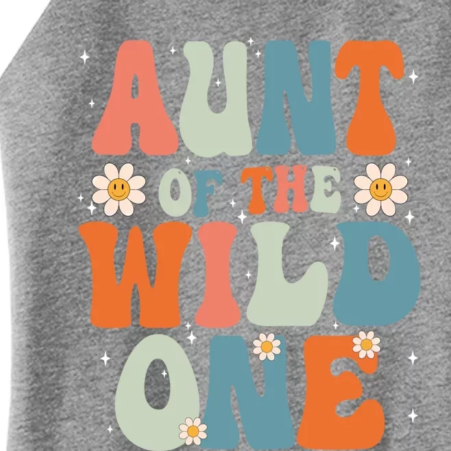 Cute Aunt Of The Wild One Birthday Family Matching Great Gift Women’s Perfect Tri Rocker Tank