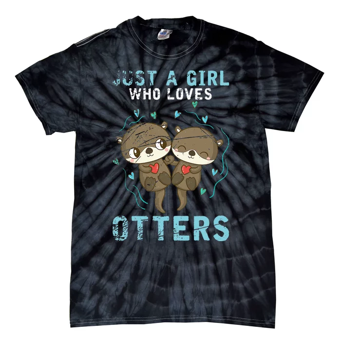 Cute Animal Otter Lover Wo Gift Otter Tie-Dye T-Shirt