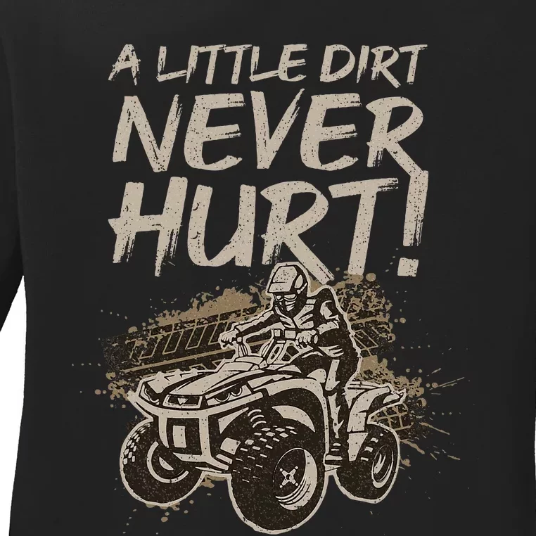 Cool Atv Off Road 4 Wheeler Bike Quad Racing Ladies Long Sleeve Shirt