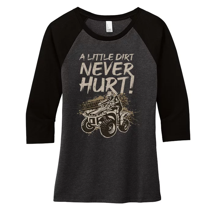 Cool Atv Off Road 4 Wheeler Bike Quad Racing Women's Tri-Blend 3/4-Sleeve Raglan Shirt