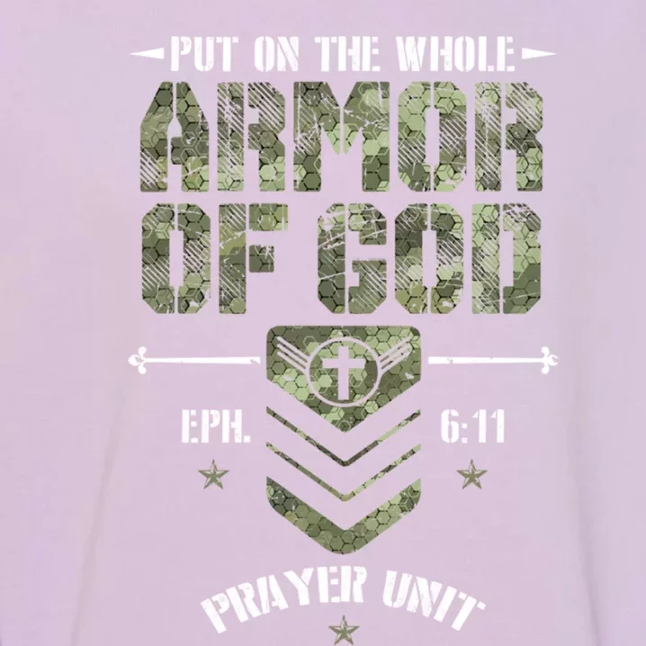 Camo Armor Of God Christians Religious Camouflage Meaningful Gift Garment-Dyed Sweatshirt