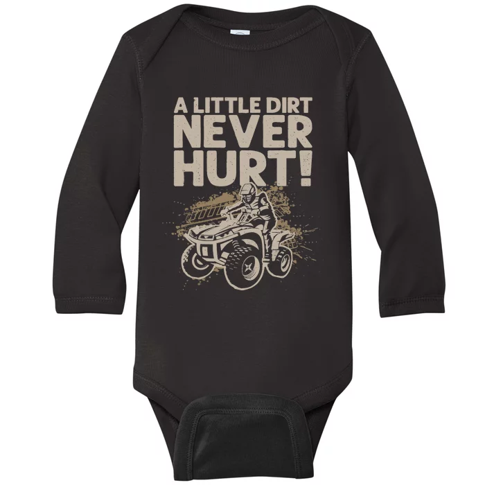 Cool ATV Off Road 4 Wheeler Bike Quad Racing Baby Long Sleeve Bodysuit