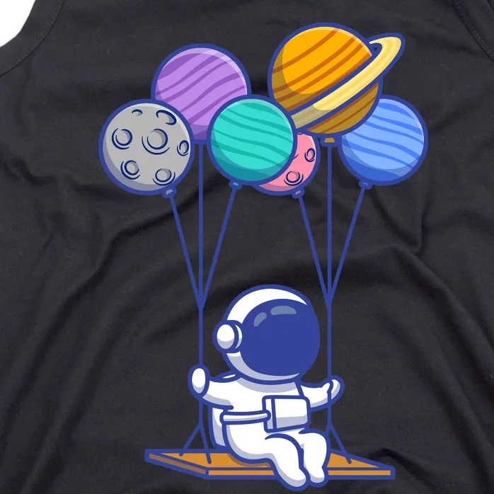 Cute Astronaut On Balloon Swing Tank Top