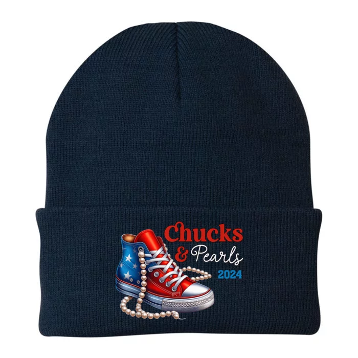 Chucks And Pearls 2024 IM With Her Kamala 2024 Knit Cap Winter Beanie