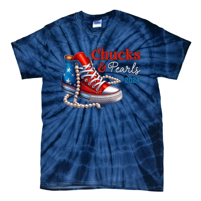 Chucks And Pearls 2024 IM With Her Kamala 2024 Tie-Dye T-Shirt