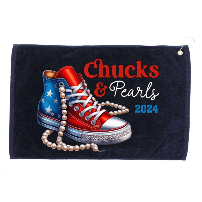 Chucks And Pearls 2024 IM With Her Kamala 2024 Grommeted Golf Towel