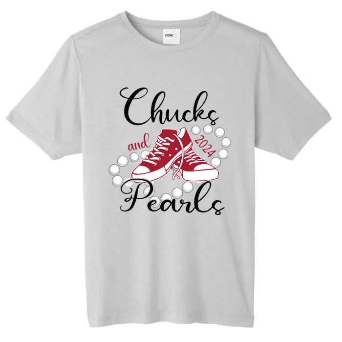 Chucks And Pearls Im With Her Kamala 2024 For President 47 ChromaSoft Performance T-Shirt