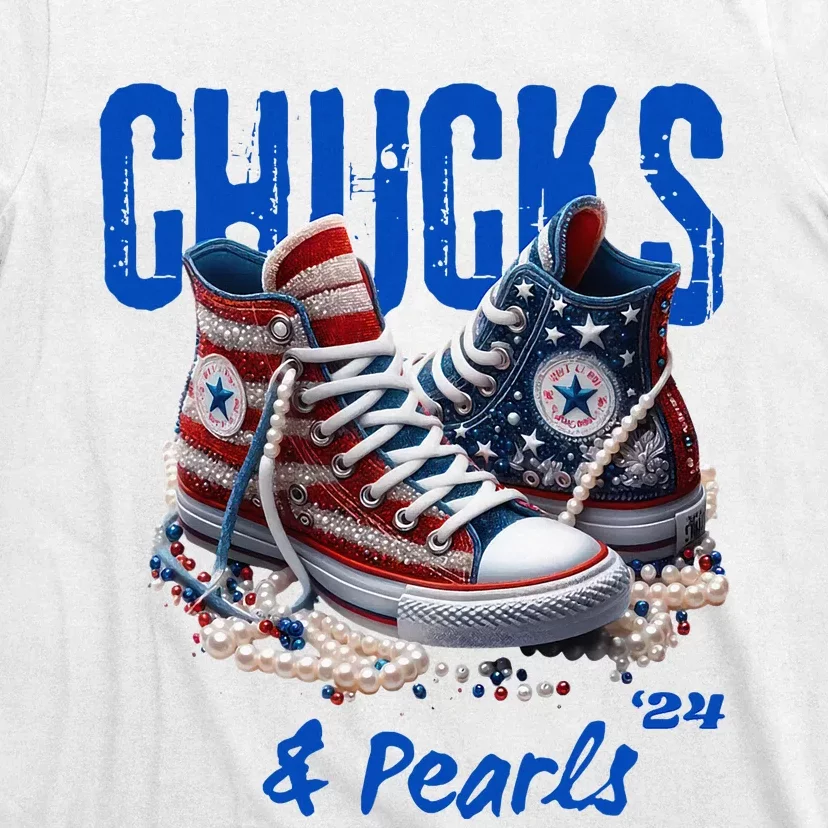 Chucks And Pearls Cute Women 2024 T-Shirt