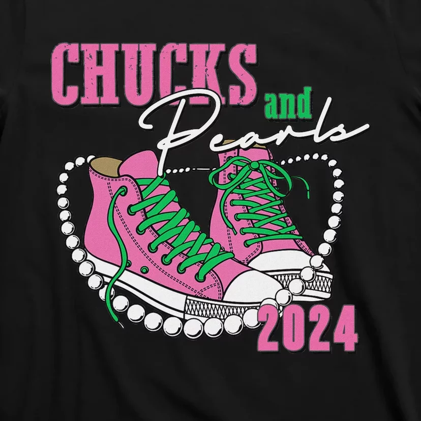 Chucks And Pearls IM With Her Kamala 2024 T-Shirt