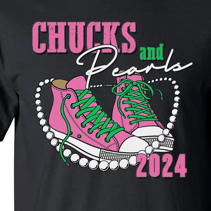 Chucks And Pearls IM With Her Kamala 2024 Tall T-Shirt