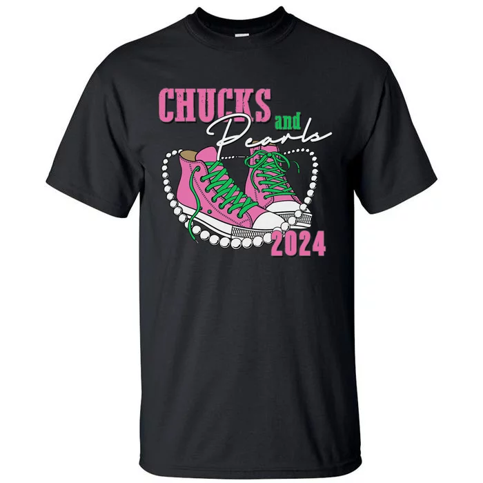 Chucks And Pearls IM With Her Kamala 2024 Tall T-Shirt