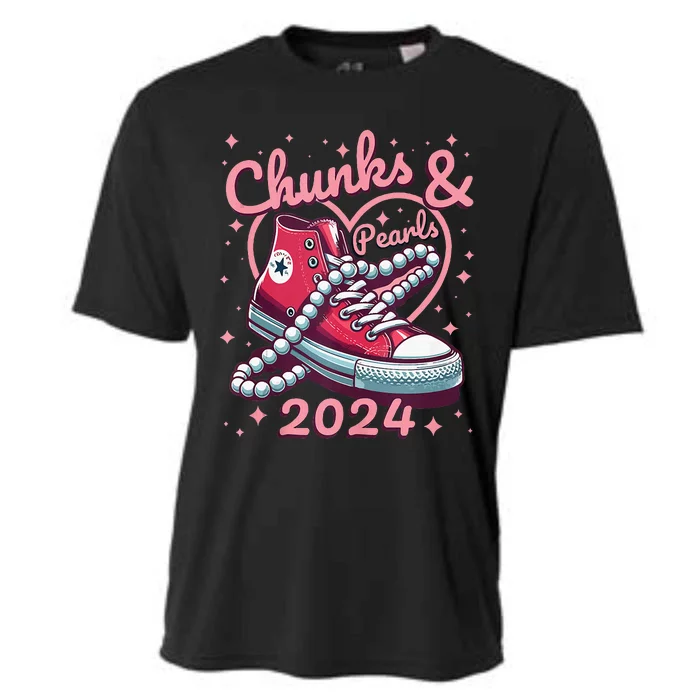 Chucks And Pearls Vote Kamala 2024 Usa Elections Cooling Performance Crew T-Shirt