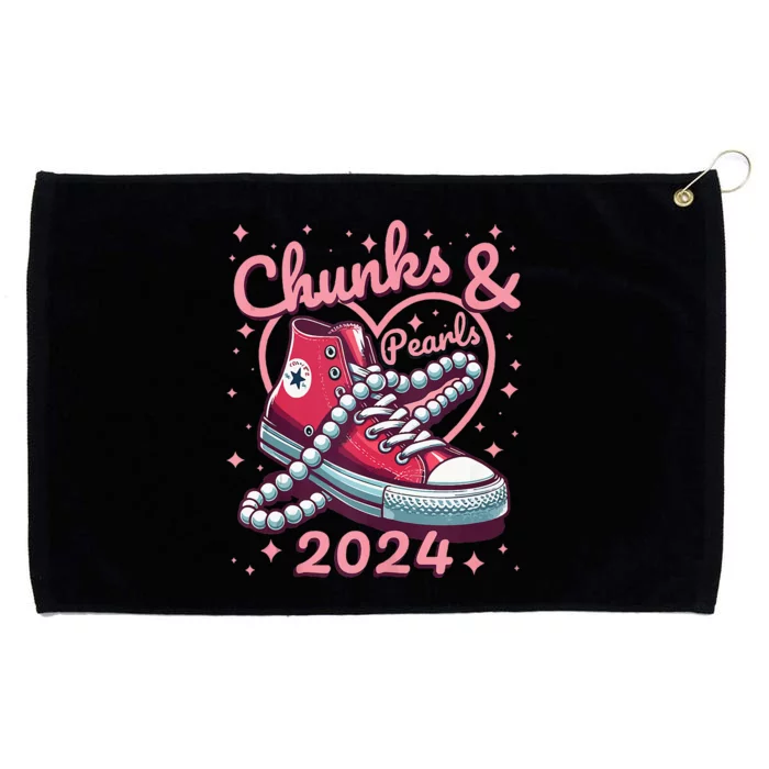 Chucks And Pearls Vote Kamala 2024 Usa Elections Grommeted Golf Towel