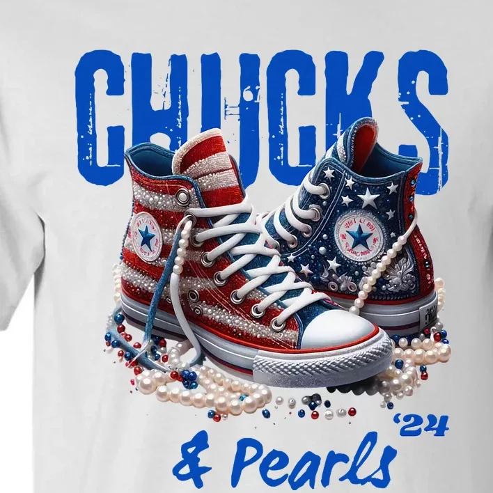 Chucks And Pearls Cute Women 2024 Tall T-Shirt