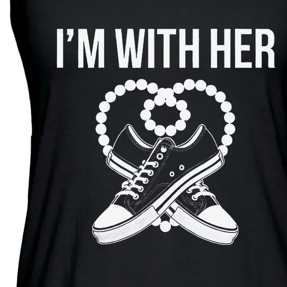 Chucks And Pearls Election 2024 IM With Her Kamala Ladies Essential Flowy Tank