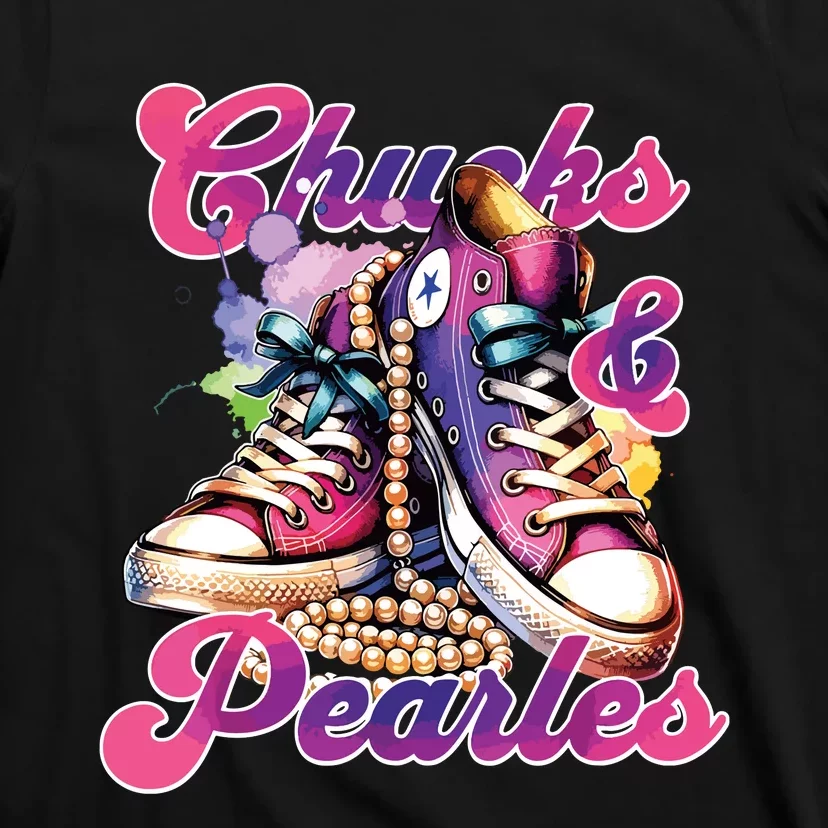 Chucks And Pearls Im With Her Kamala T-Shirt