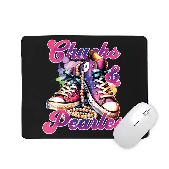 Chucks And Pearls Im With Her Kamala Mousepad