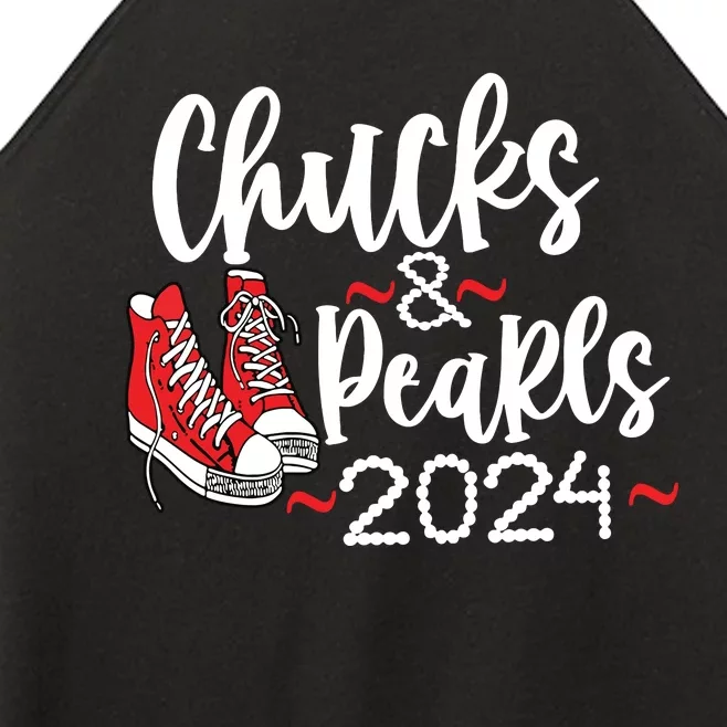 Chucks And Pearls 2024 Women Gift Women’s Perfect Tri Rocker Tank