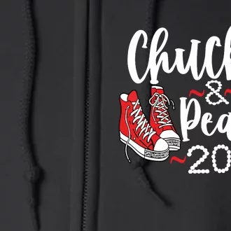 Chucks And Pearls 2024 Women Gift Full Zip Hoodie