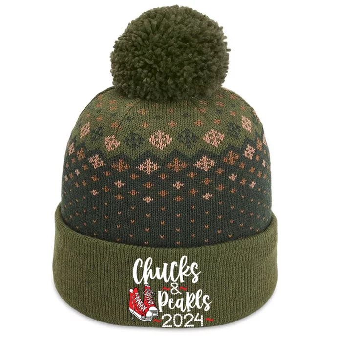 Chucks And Pearls 2024 Women Gift The Baniff Cuffed Pom Beanie