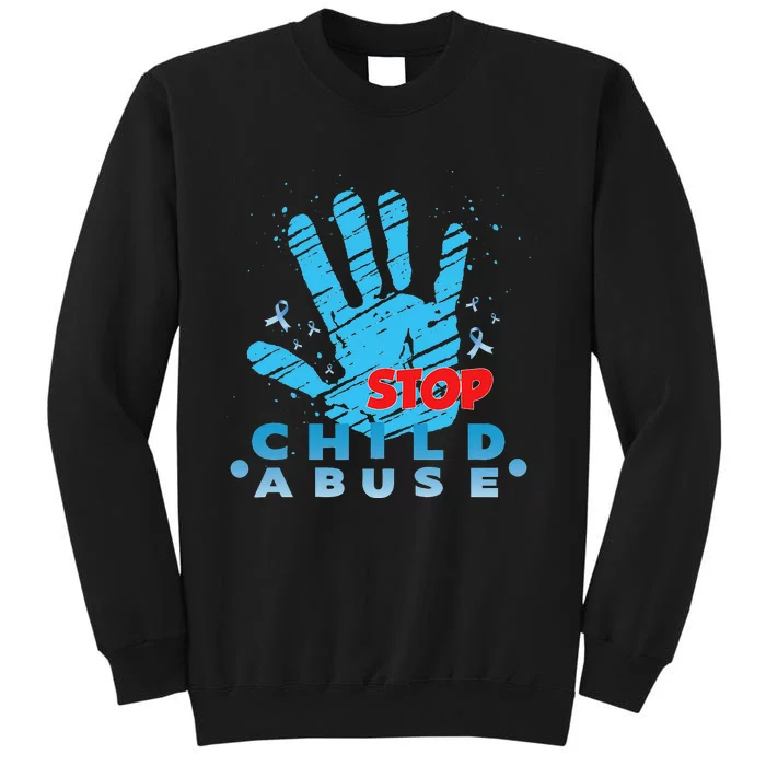 Child Abuse Prevention Awareness Month April Blue Ribbon Sweatshirt