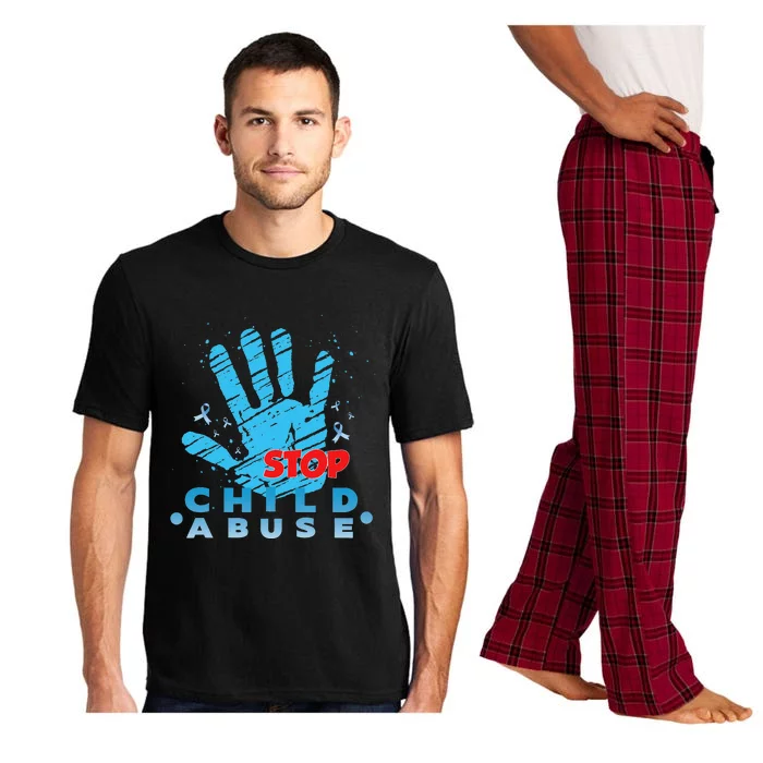 Child Abuse Prevention Awareness Month April Blue Ribbon Pajama Set