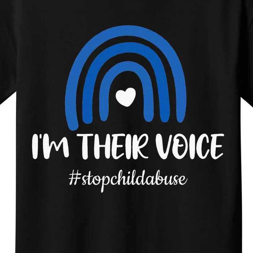 Child Abuse Prevention Awareness Month Blue Pinwheel Kids T-Shirt