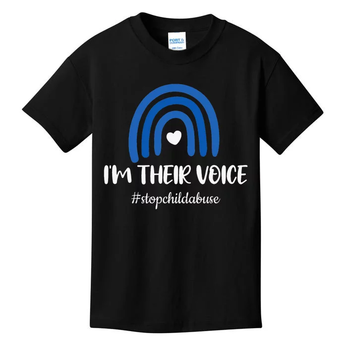 Child Abuse Prevention Awareness Month Blue Pinwheel Kids T-Shirt