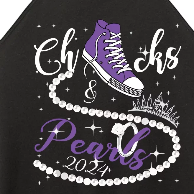 Chucks And Pearls 2024 Kamala Harris 2024 Vote President 47 Women’s Perfect Tri Rocker Tank