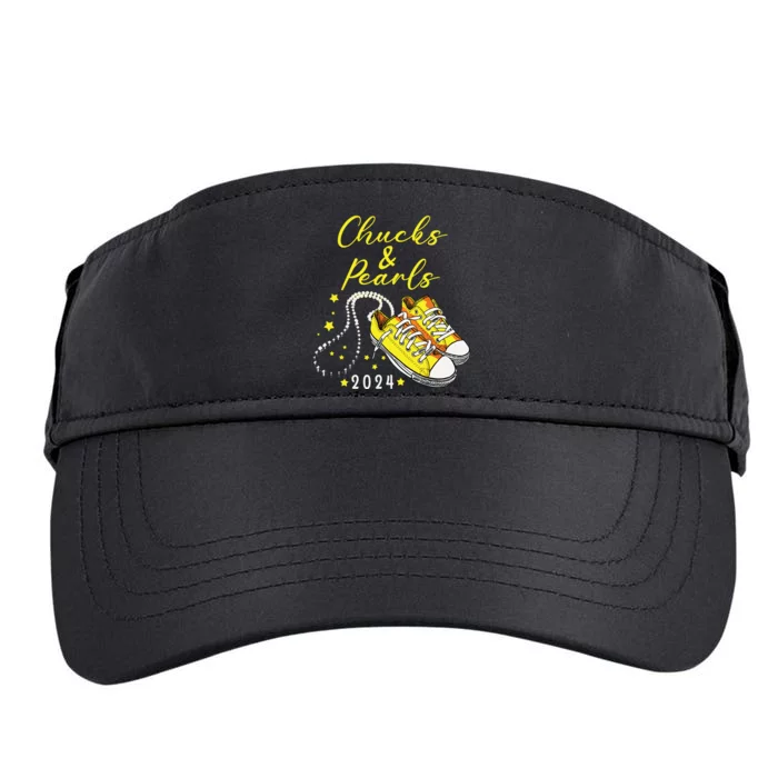 Chucks And Pearls 2024 Kamala Harris For President 47th Adult Drive Performance Visor