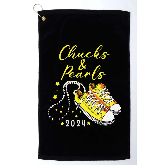 Chucks And Pearls 2024 Kamala Harris For President 47th Platinum Collection Golf Towel