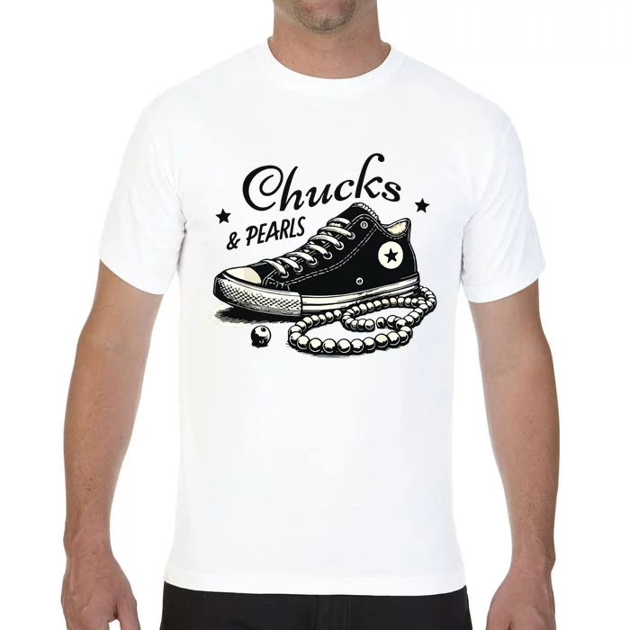 Chucks And Pearls Im With Her Kamala 2024 Comfort Colors T-Shirt