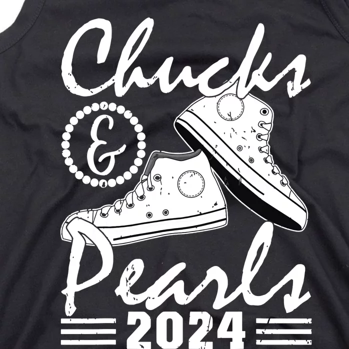 Chucks And Pearls Kamala Harris 2024 Usa Election 2024 Tank Top