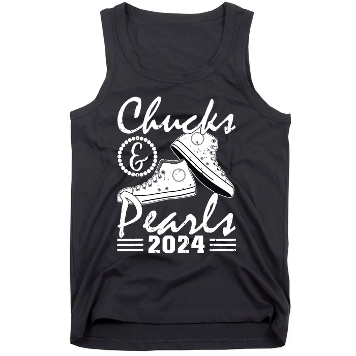 Chucks And Pearls Kamala Harris 2024 Usa Election 2024 Tank Top