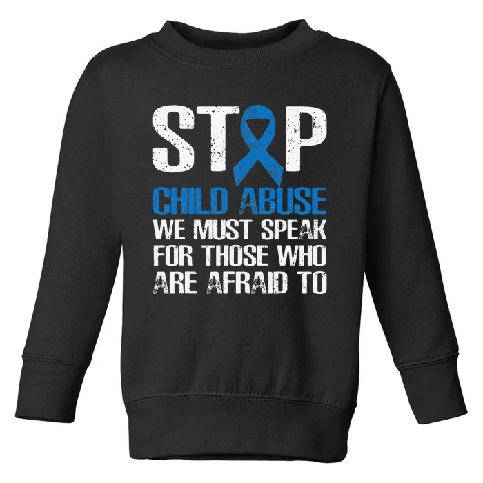 Child Abuse Prevention Awareness Month Blue Ribbon Butterfly Toddler Sweatshirt