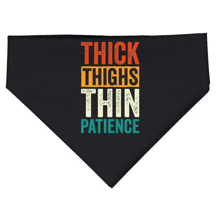 Curvy and Proud Thick Thighs Thin Patience USA-Made Doggie Bandana